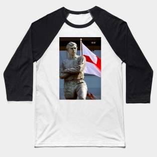 Bobby Moore Statue England Flag Wembley Stadium Baseball T-Shirt